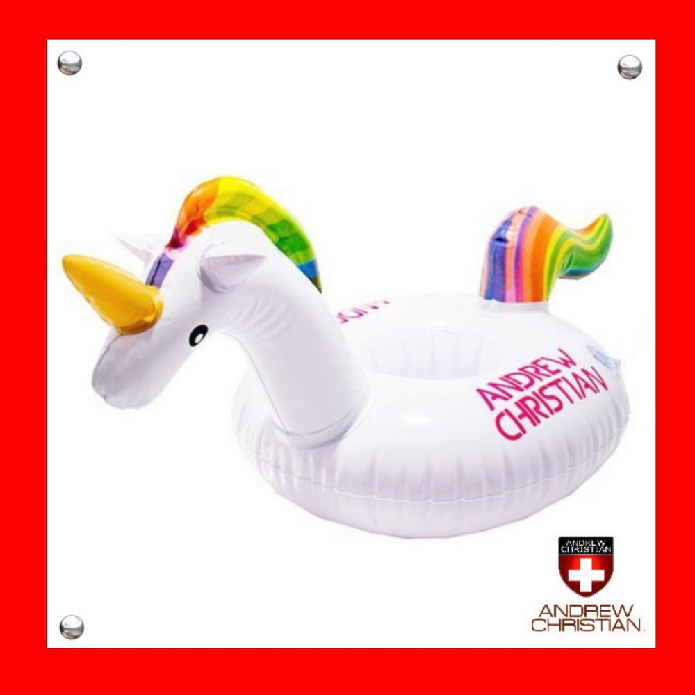 Andrew Christian Unicorn Pool Drink Holder NWTπ©²π - Picture 1 of 13